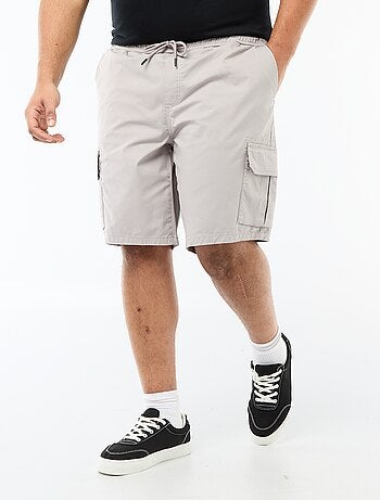 Bermuda de sarga multibolsillos