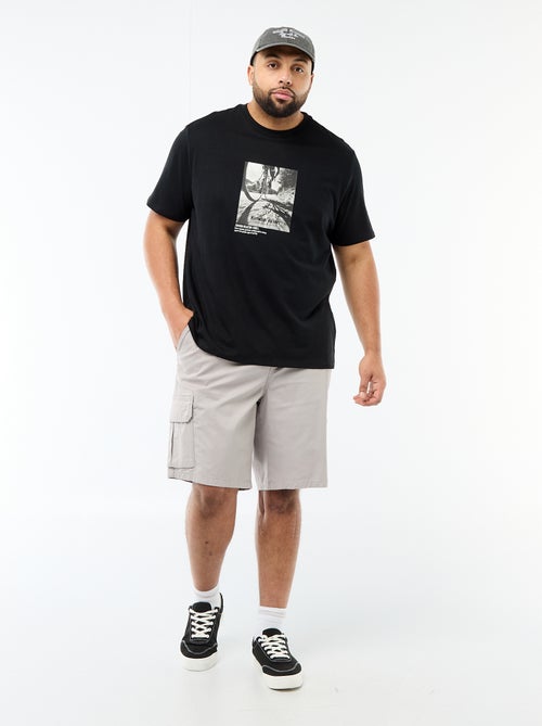 Bermuda de sarga multibolsillos - Kiabi