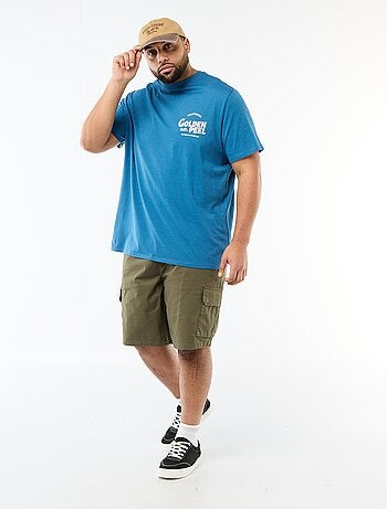 Bermuda de sarga multibolsillos