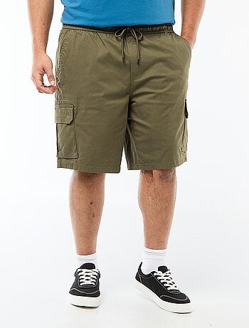 Bermuda de sarga multibolsillos