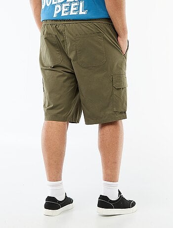 Bermuda de sarga multibolsillos