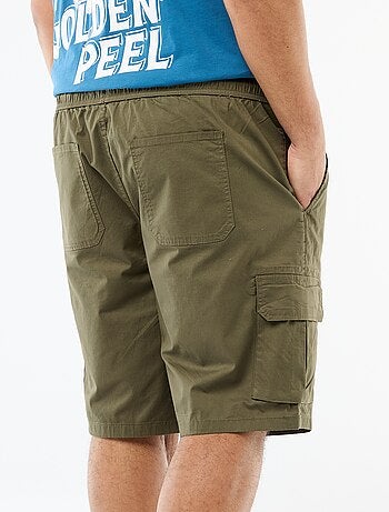 Bermuda de sarga multibolsillos