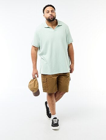 Bermuda de sarga multibolsillos