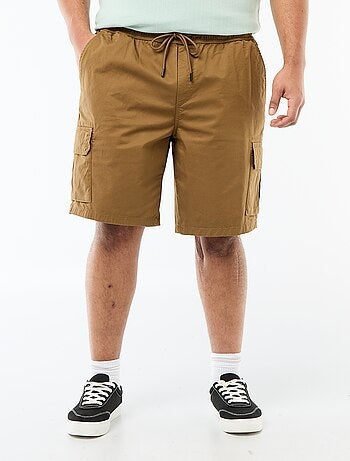 Bermuda de sarga multibolsillos