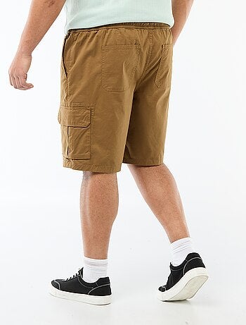 Bermuda de sarga multibolsillos