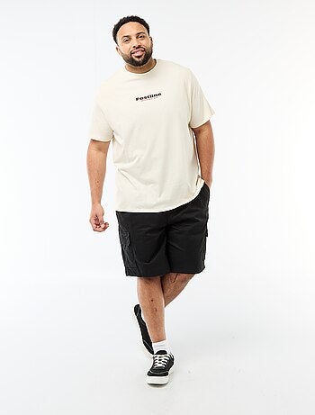 Bermuda de sarga multibolsillos