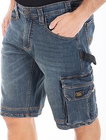 Bermuda de trabajo multipolso elástica sucio DENIM 'Rica Lewis'