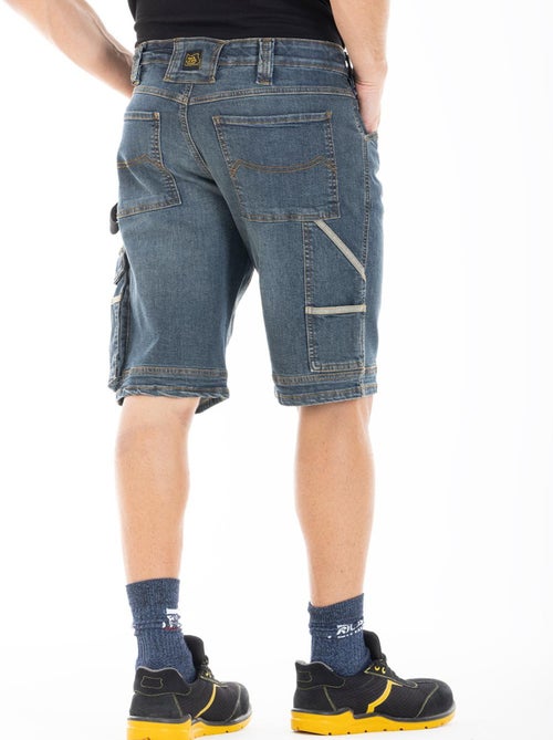 Bermuda de trabajo multipolso elástica sucio DENIM 'Rica Lewis' - Kiabi