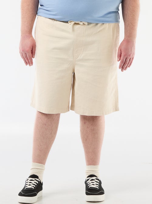 Bermuda de twill con cordones ajustables - Kiabi