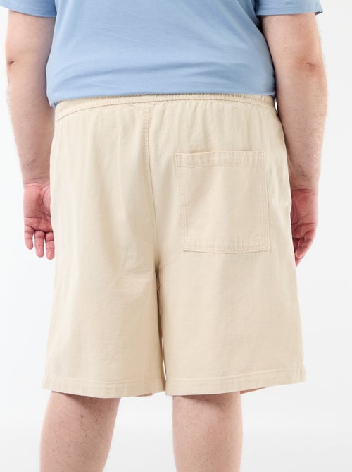 Bermuda de twill con cordones ajustables - Kiabi