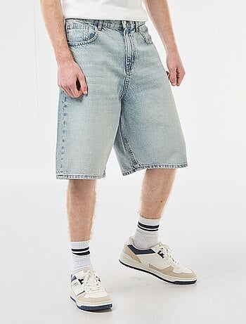 Bermuda denim baggy de algodón