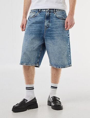 Bermuda denim baggy de algodón