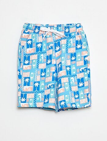 Bermuda en felpa francesa con estampado