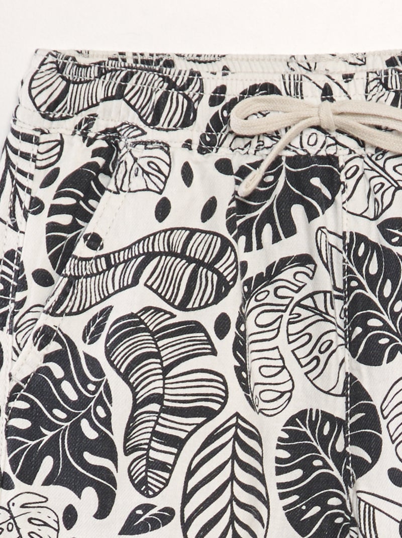 Bermuda estampada BLANCO - Kiabi