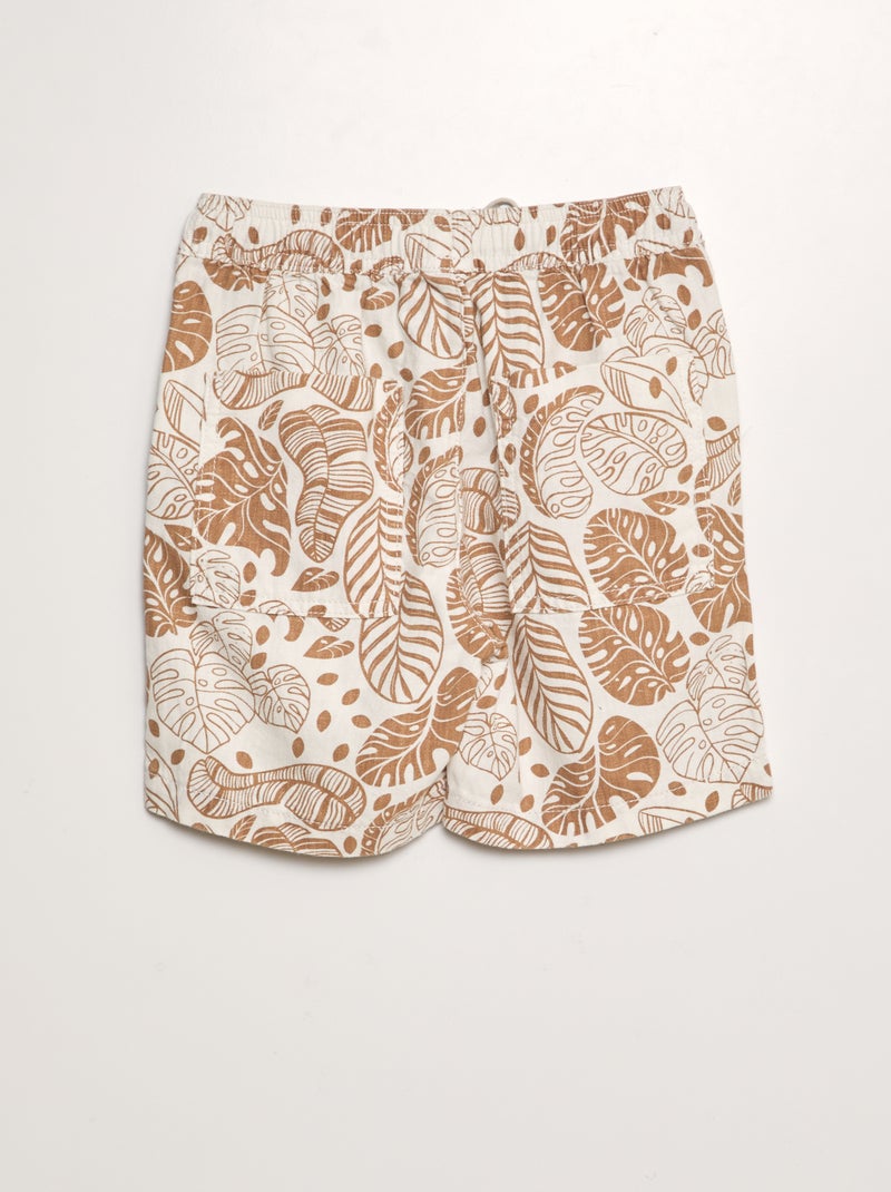 Bermuda estampada BLANCO - Kiabi