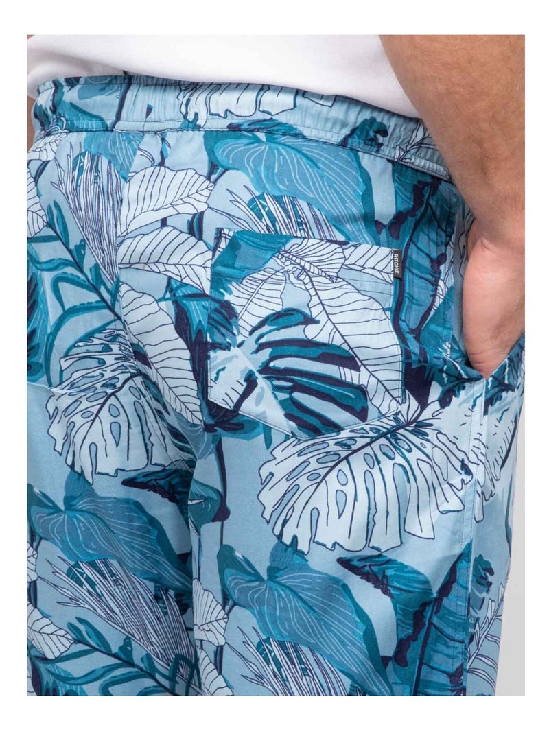Bermuda fluido con motivos BOMALU Azul - Kiabi