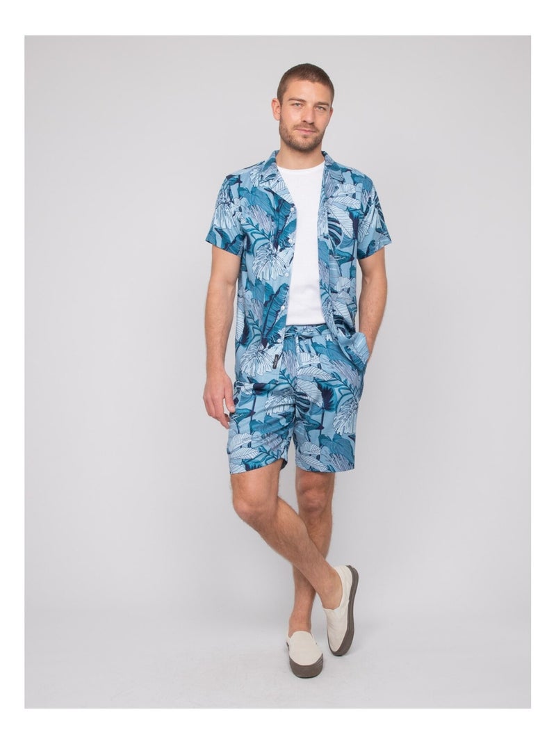 Bermuda fluido con motivos BOMALU Azul - Kiabi