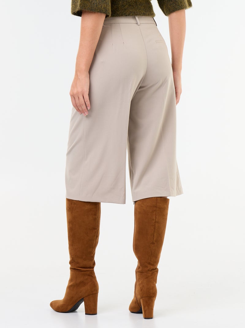 Bermuda larga corte chino Beige - Kiabi