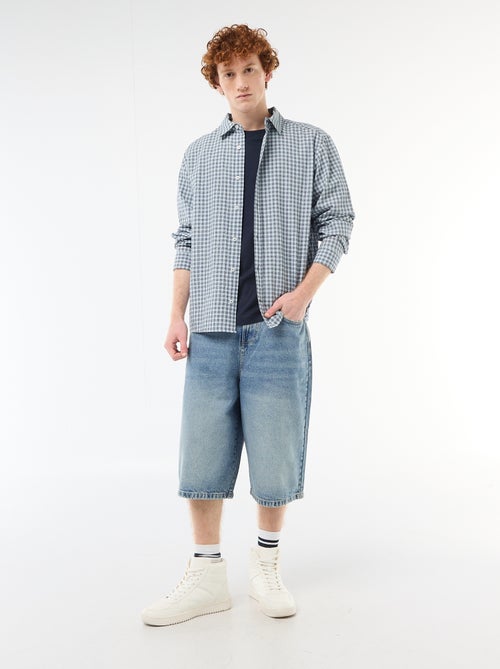 Bermuda largo denim de algodón - Kiabi