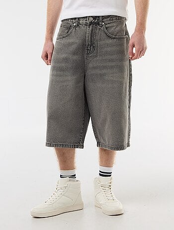 Bermuda largo denim de algodón