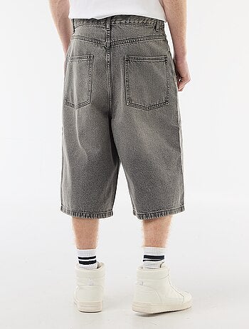 Bermuda largo denim de algodón