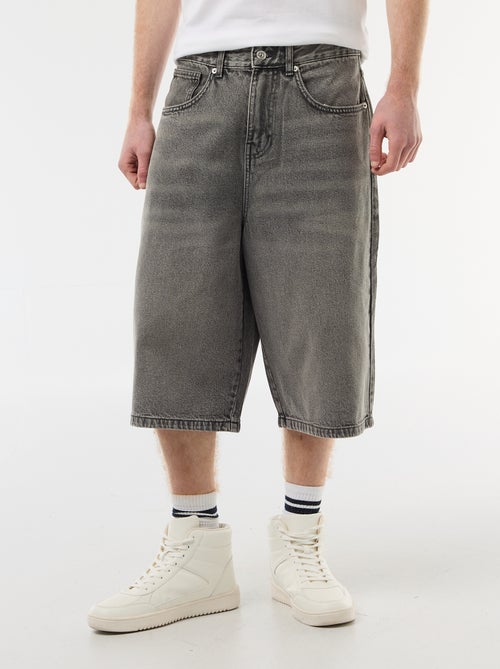 Bermuda largo denim de algodón - Kiabi