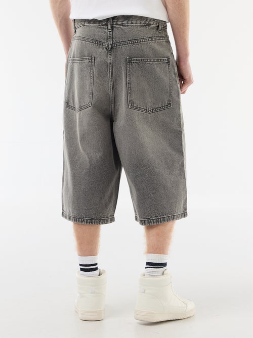 Bermuda largo denim de algodón - Kiabi