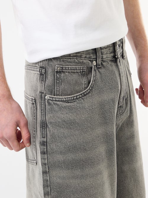 Bermuda largo denim de algodón - Kiabi