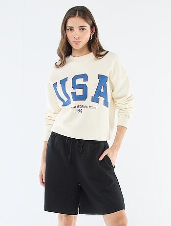 Bermuda largo en felpa