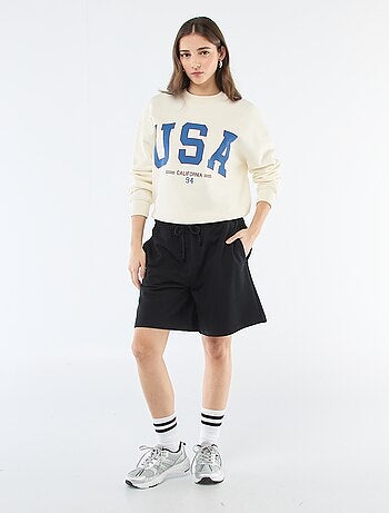 Bermuda largo en felpa