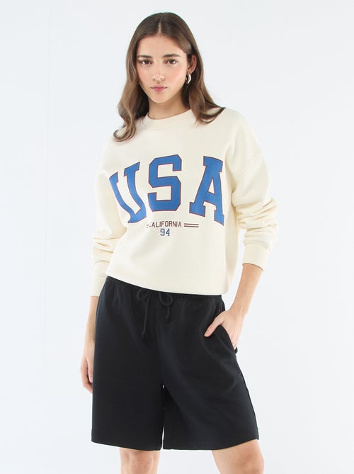 Bermuda largo en felpa - Kiabi