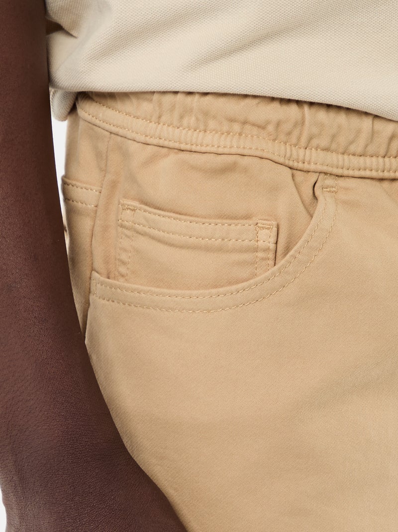 Bermuda ligera con cordones ajustables Beige - Kiabi