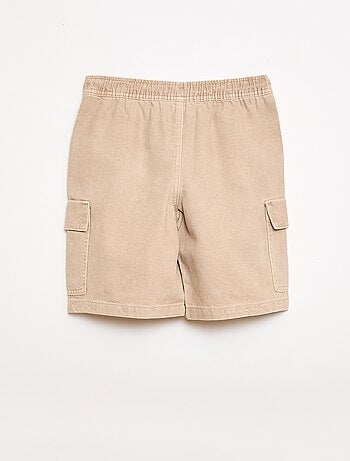 Bermuda liso con cordón en algodón