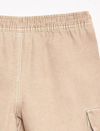 Bermuda liso con cordón en algodón