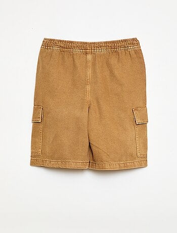 Bermuda liso con cordón en algodón