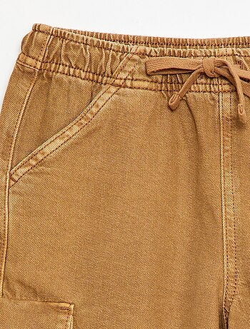 Bermuda liso con cordón en algodón