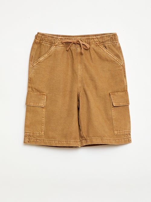 Bermuda liso con cordón en algodón - Kiabi