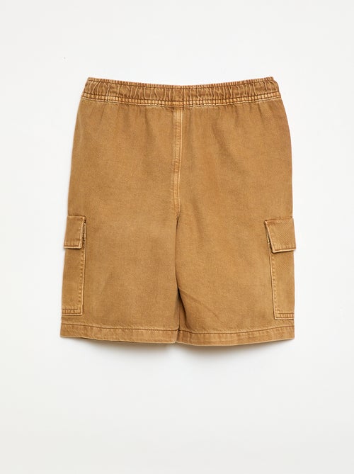 Bermuda liso con cordón en algodón - Kiabi