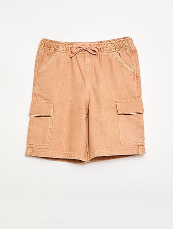 Bermuda liso con cordón en algodón