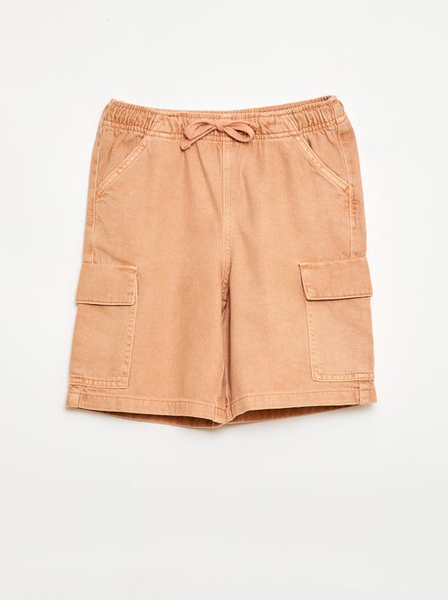 Bermuda liso con cordón en algodón - Kiabi