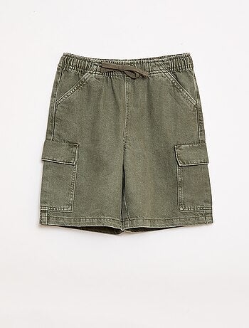 Bermuda liso con cordón en algodón