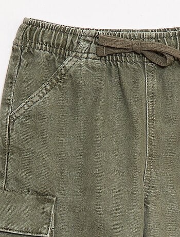 Bermuda liso con cordón en algodón