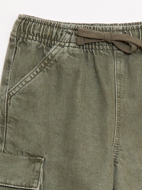 Bermuda liso con cordón en algodón - Kiabi