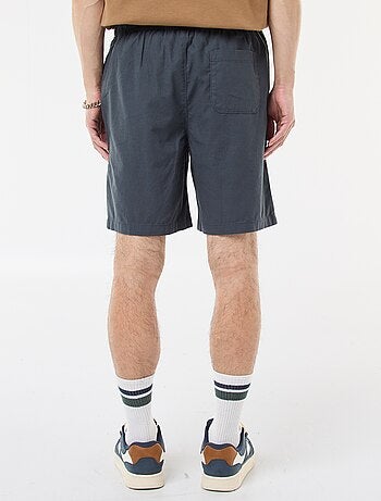 Bermuda liso de algodón y lino