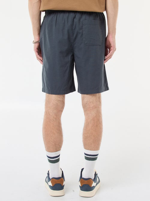 Bermuda liso de algodón y lino - Kiabi