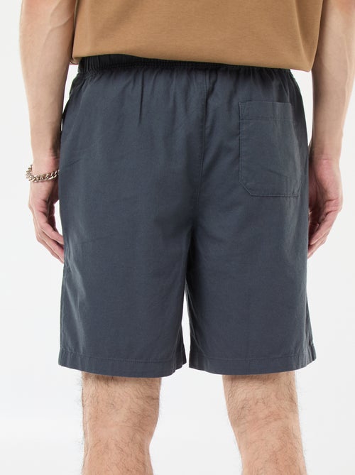 Bermuda liso de algodón y lino - Kiabi