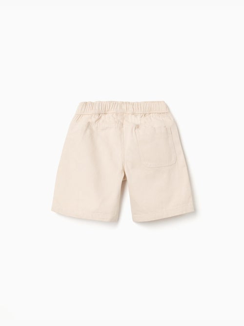 Bermuda midi de sarga con cordón - Kiabi