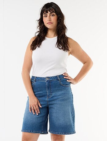 Bermuda vaquera de tiro alto