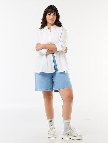 Bermuda vaquera de tiro alto