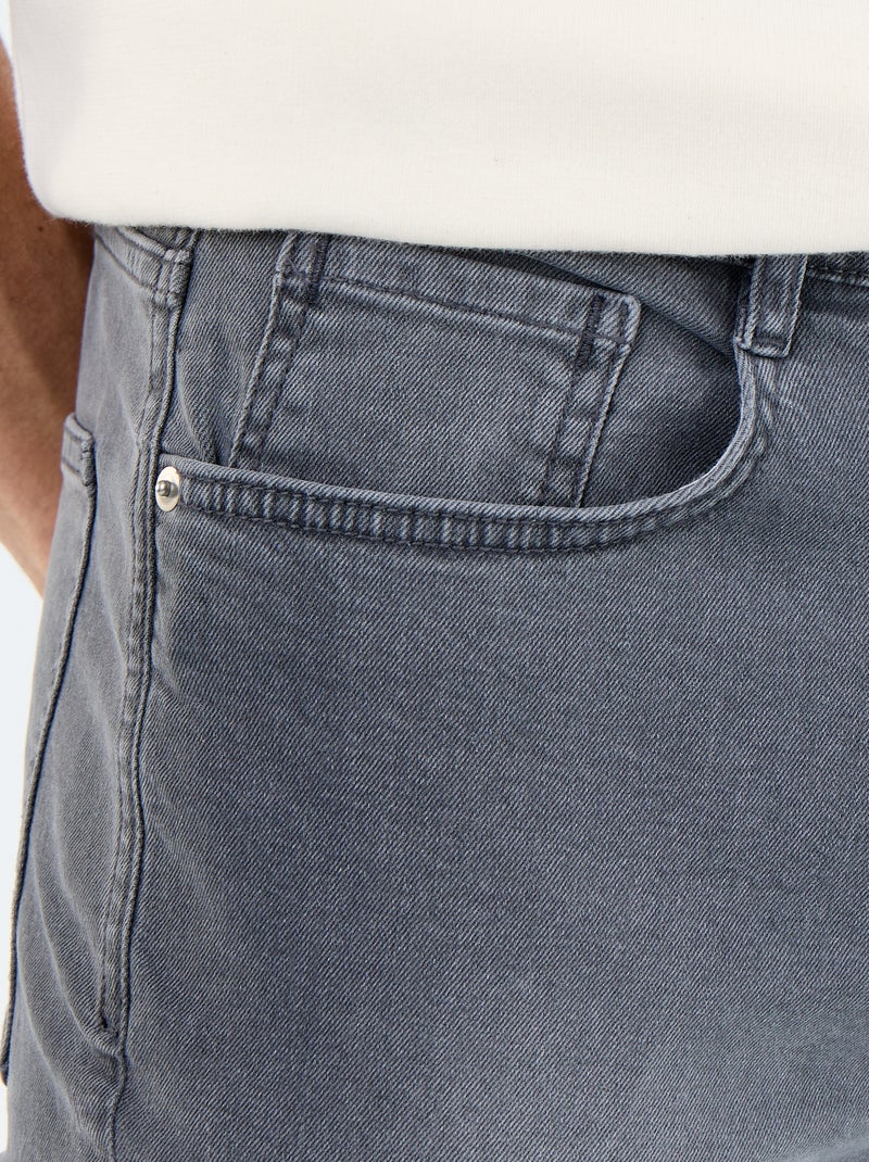 Bermuda vaquera slim fit Gris - Kiabi